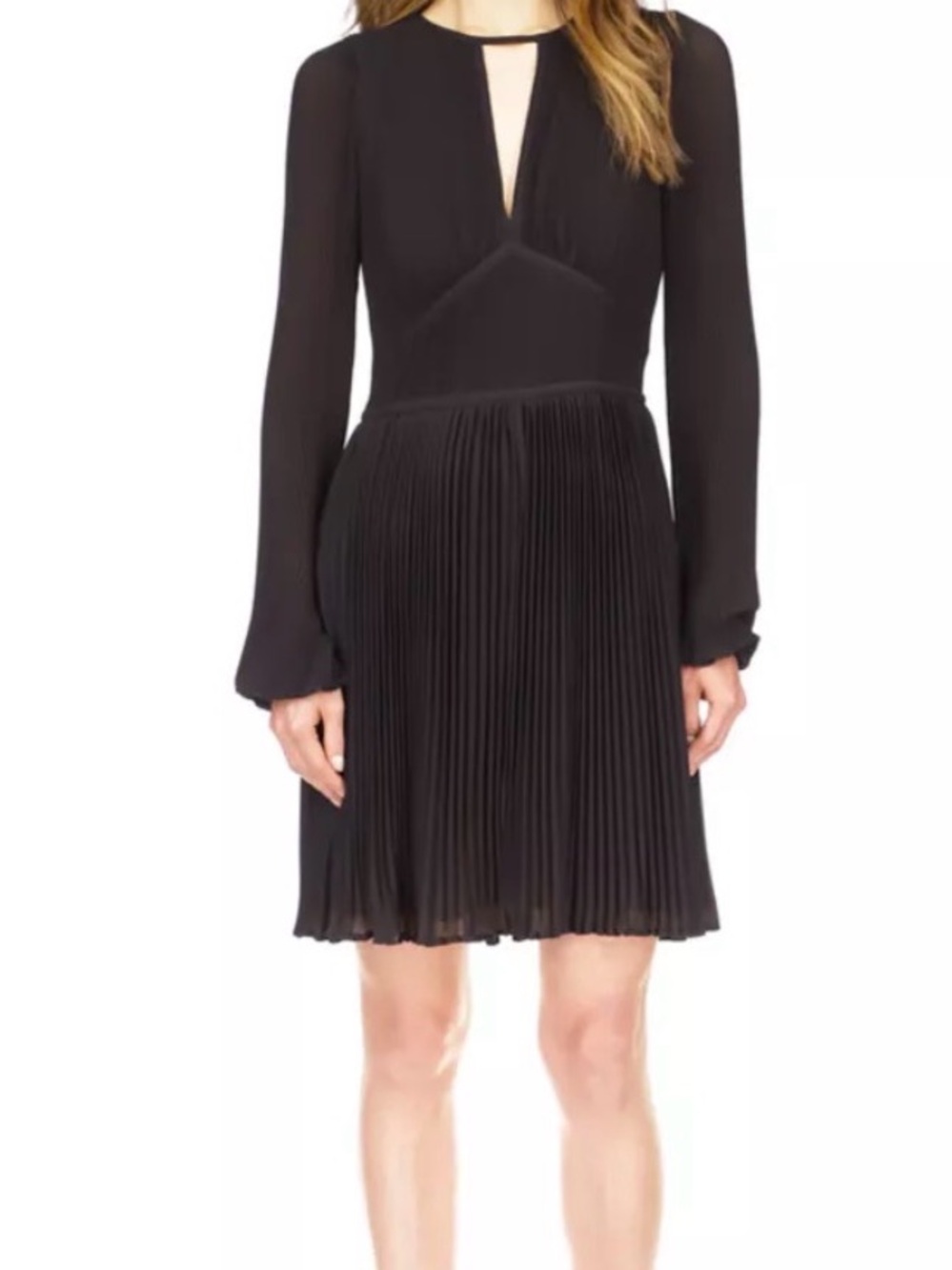 Michael Kors Black Pleated Mini Dress, Size small, NWT